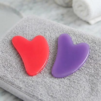 Gua sha rose et violet en cire d'abeille