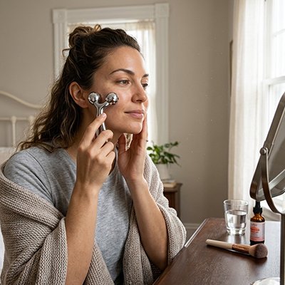 Gua sha visage effet rafraîchissant liftant