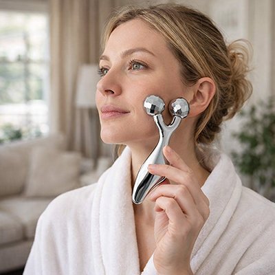 Gua sha visage massage design ergonomique métallique