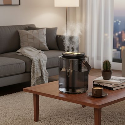 Humidificateur d'air​ diffuse huile essentielle salon ambiance relaxante