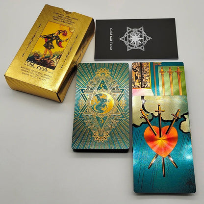 jeu de tarot bleu saphir 3 de coeur boîte le mat