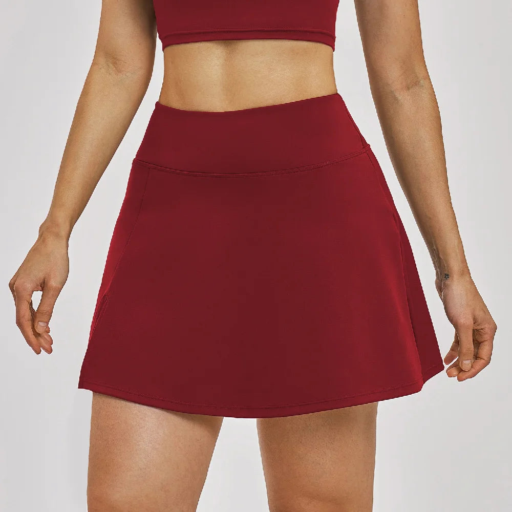 Jupe short bordeaux femme – coupe élégante sport & quotidien S à XL