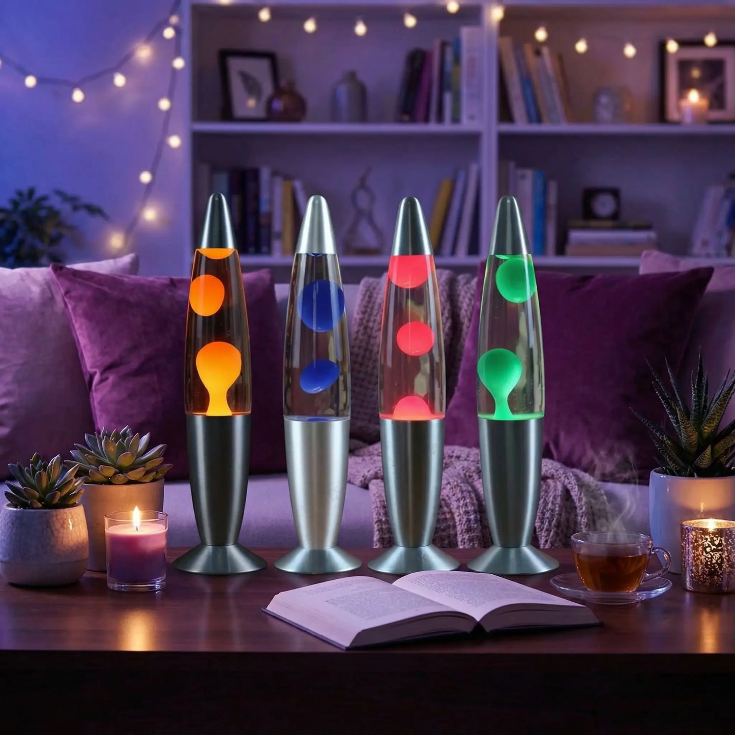 Lampe à lave colorées multicolores pour ambiance lumineuse zen
