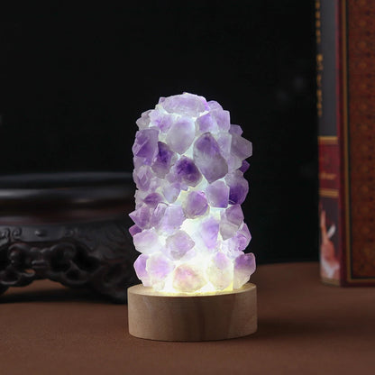 Lampe anti stress améthyste lithothérapie bien-être