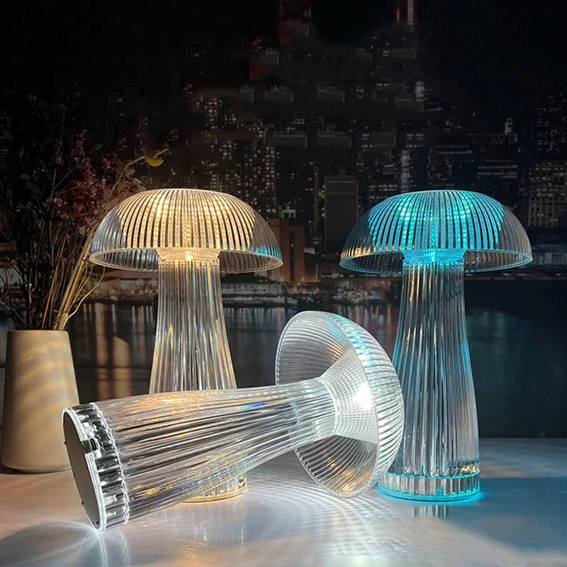 Lampe apaisante champignon avec 16 couleurs LED changeantes pour luminothérapie