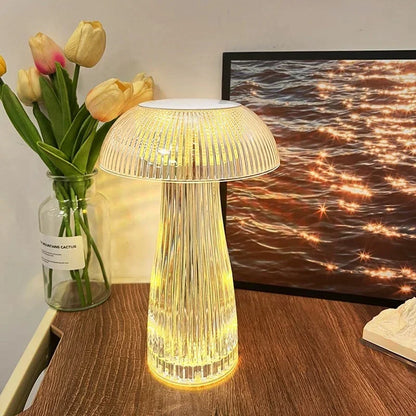 Lampe champignon LED créant une ambiance relaxante dans une chambre
