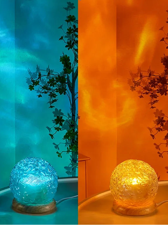 Lampe aurore boréale projecteur led lumière bleue lumière orange
