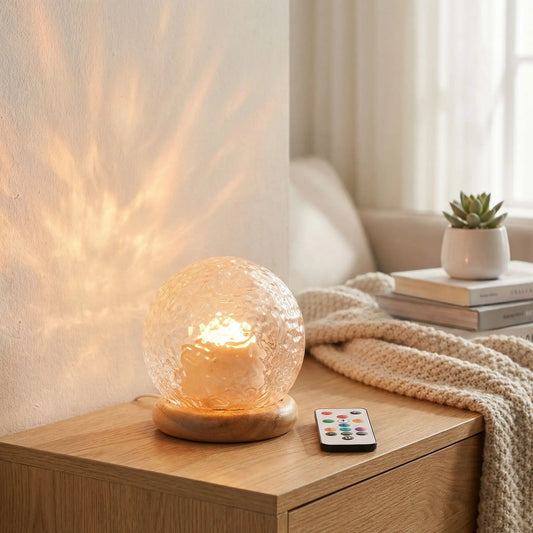 Lampe aurore boréale projecteur led  chevet ambiance zen