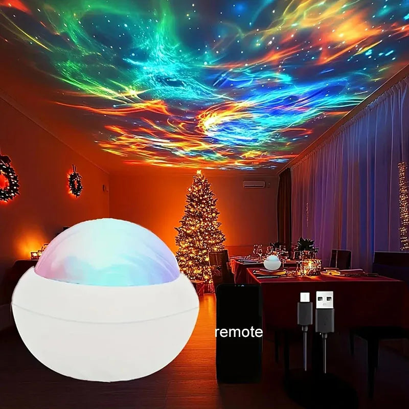 Lampe aurore boréale effet ciel étoilé relaxant