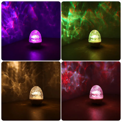 Projecteur LED aurore boréale avec effet ondulation aquatique