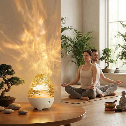 Lampe aurore boréale veilleuse Bluetooth pour méditation et relaxation