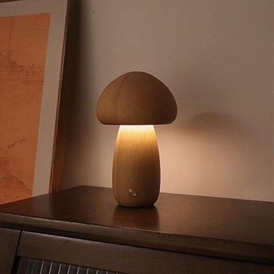 Lampe champignon brun lampe de chevet veilleuse