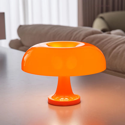 lampe champignon orange vintage design lampe de table bibliothèque lampe de chevet
