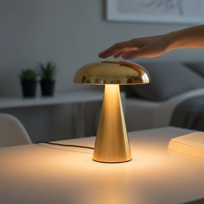 Lampe de bureau LED champignon tactile