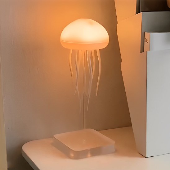 Lampe de chevet design méduse blanche