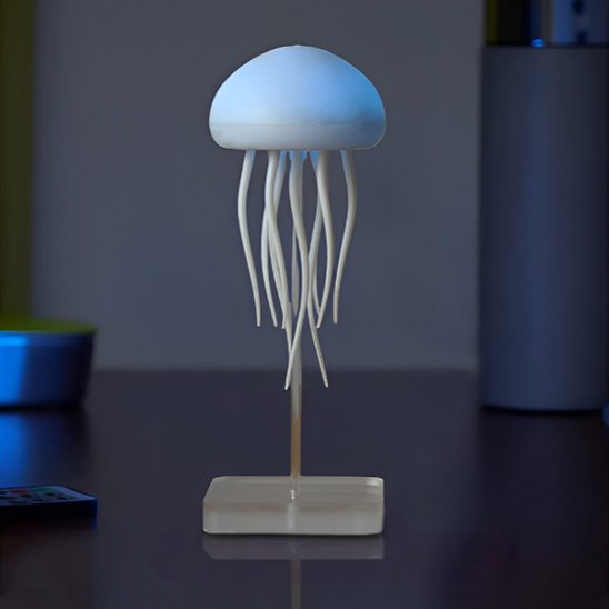Lampe de chevet design méduse bleue