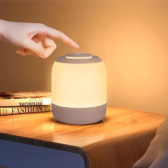 Lampe de chevet tactile  led rechargeable ambiance zen veilleuse