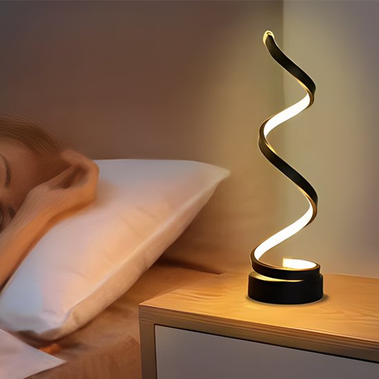 Lampe de table de nuit spirale