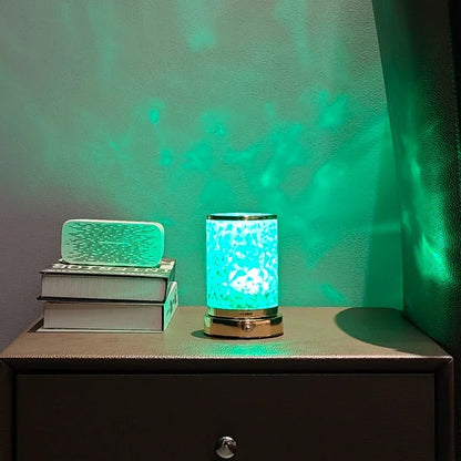 Lampe ambiance zen design minimaliste avec lumière douce et chaleureuse chevet