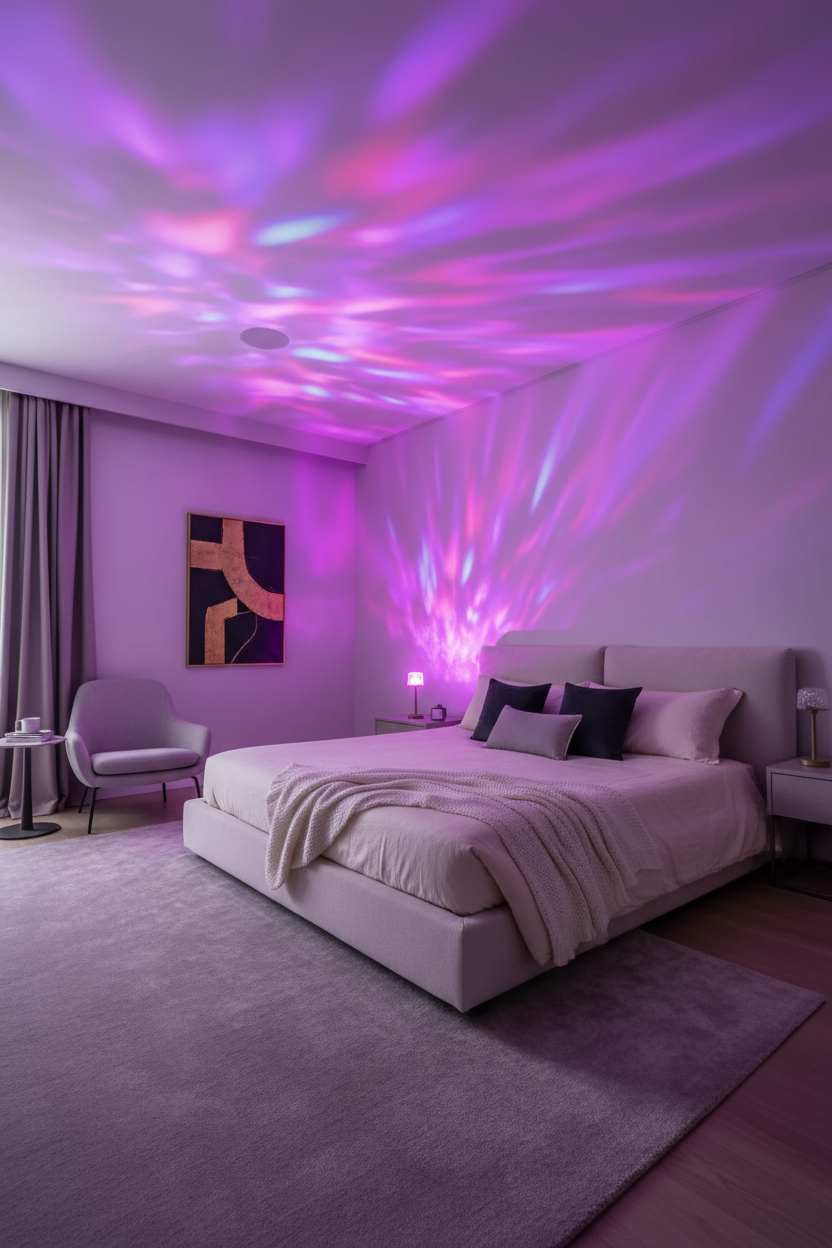 Lampe Zen Aurore Boréale dans une chambre design