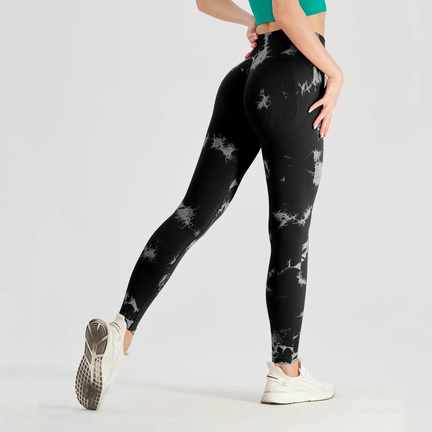 legging-femme-imprimé-noir