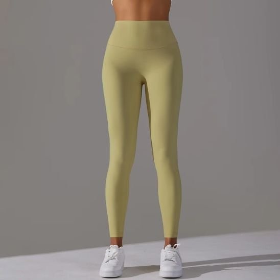 Legging sport femme slim jaune