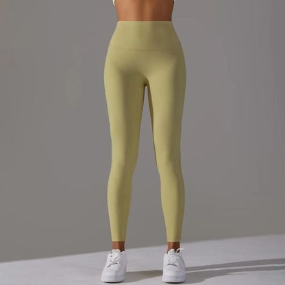 Legging sport femme slim jaune