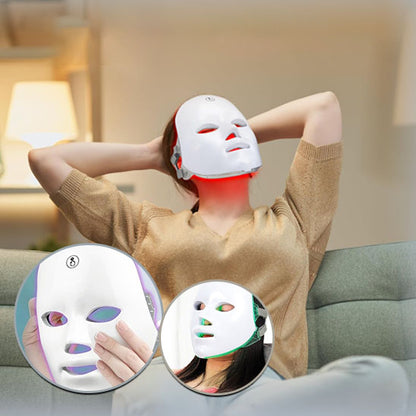 masque led visage luminothérapie lumière rouge femme 