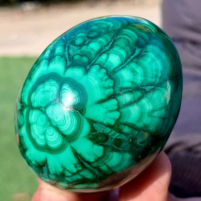 Oeuf de malachite pierre naturelle verte de guérison