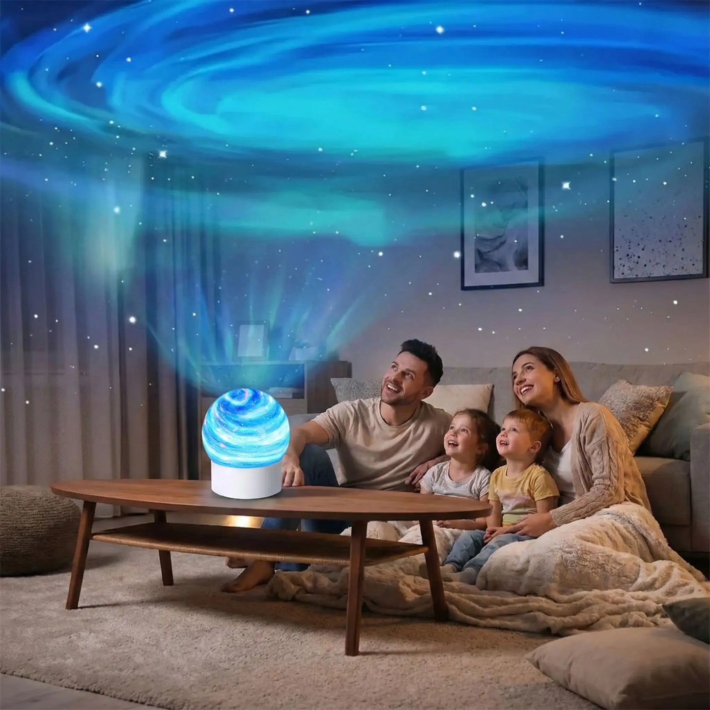 Projecteur aurore boréale effet lumineux immersif pour décoration intérieure
