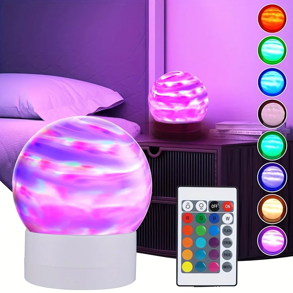 Projecteur aurore boréale lampe relaxante multicolore avec télécommande pour chambre zen
