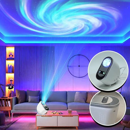 Effets lumineux aurore boréale - Projection murale féerique