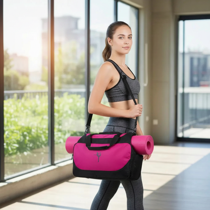 Femme sac yoga rose studio zen