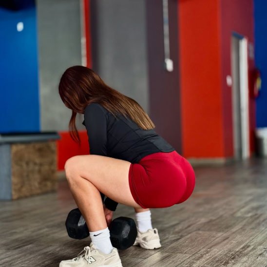 Short de sport femme rouge