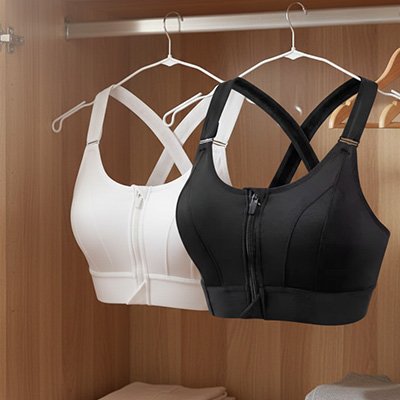 Soutien gorge de sport blanc noire
