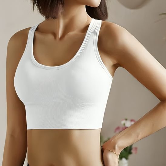 soutien gorge sport blanc