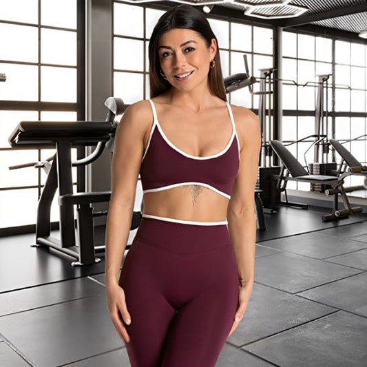 Soutien gorge sport bordeaux