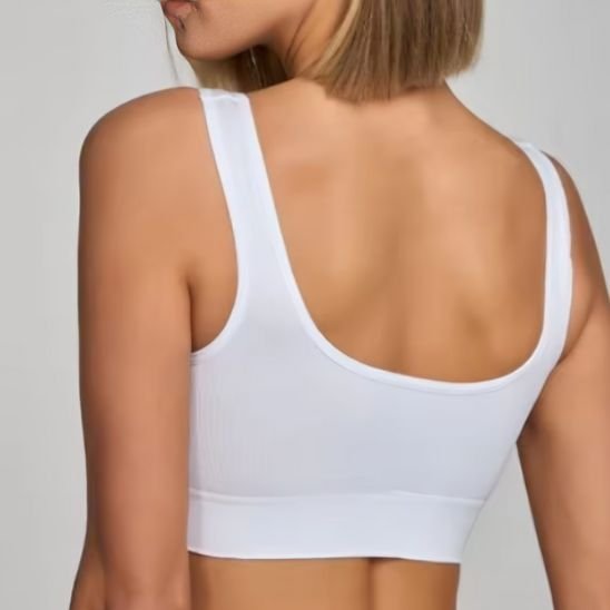 soutien gorge sport dos nageur blanc