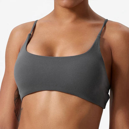 Soutien gorge bretelles fines croisées dans le dos nu sexy