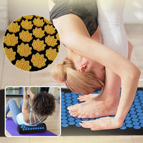 tapis d'acupression yoga posture tête en bas relaxation