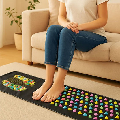 Tapis d'acupression coloré réflexologie plantaire