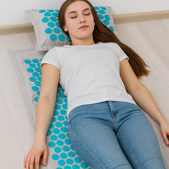 Tapis d'acupression femme sommeil