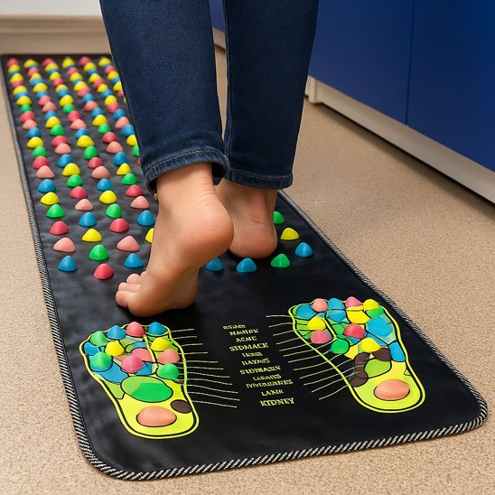 Tapis d'acupression pas points réflexes pieds