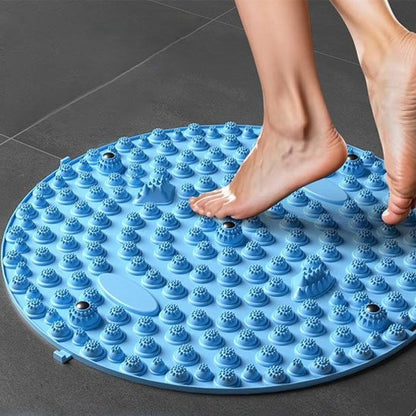 Tapis d'acupression réflexologie plantaire bleu