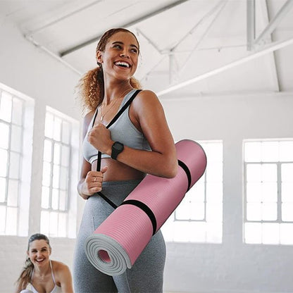Tapis de gym femme transportable sangles