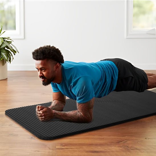 Tapis de sport épais gris homme planche