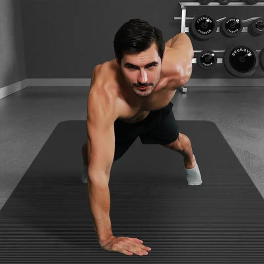 Tapis de sport épais gris homme pompe