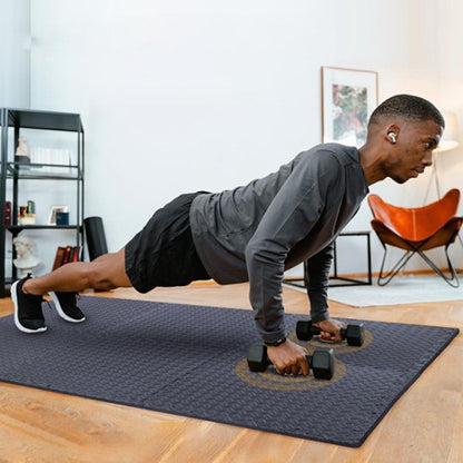 Tapis de sport gris homme planche