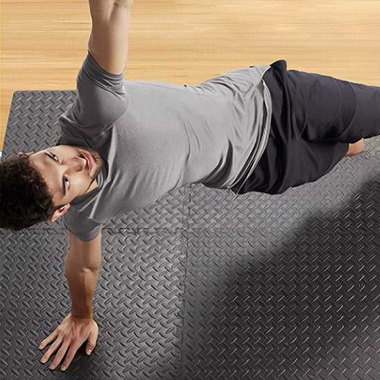 Tapis de sport gris homme yoga
