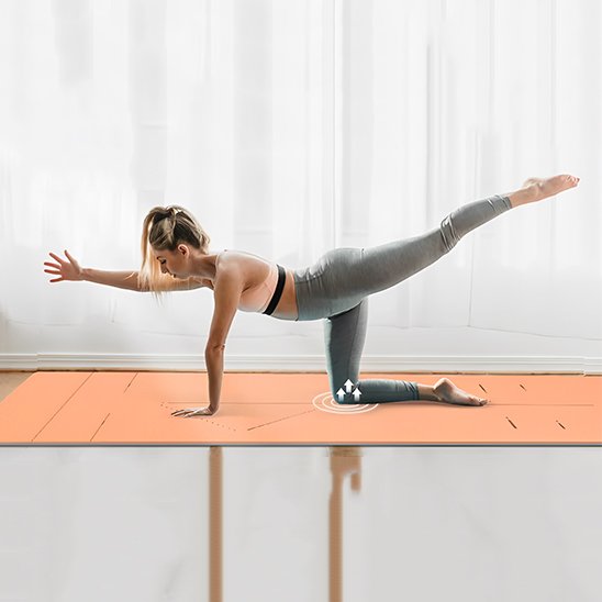 Tapis de sportRose gris yoga femme